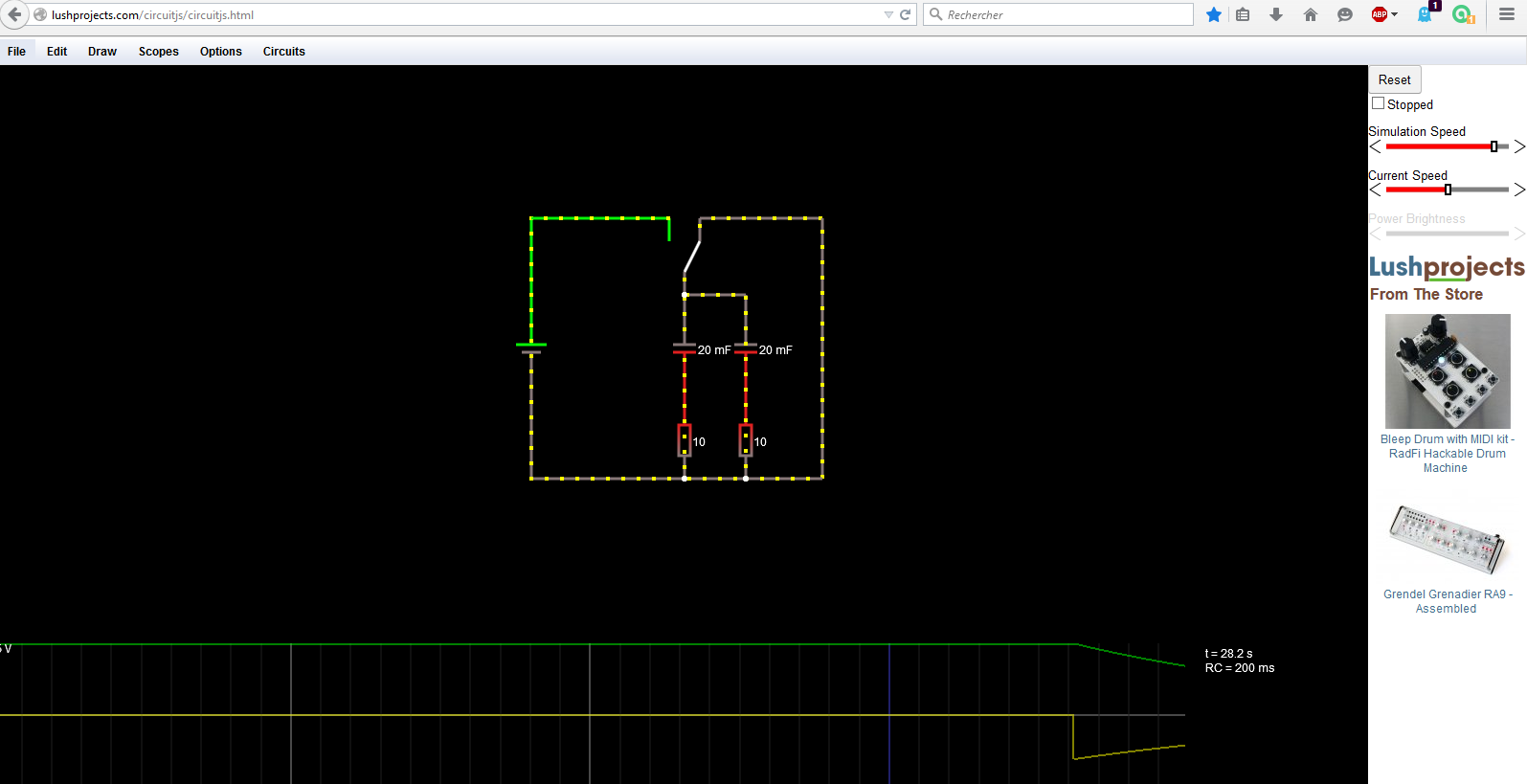  Un simulateur de circuit électronique en HTML5 : Makery